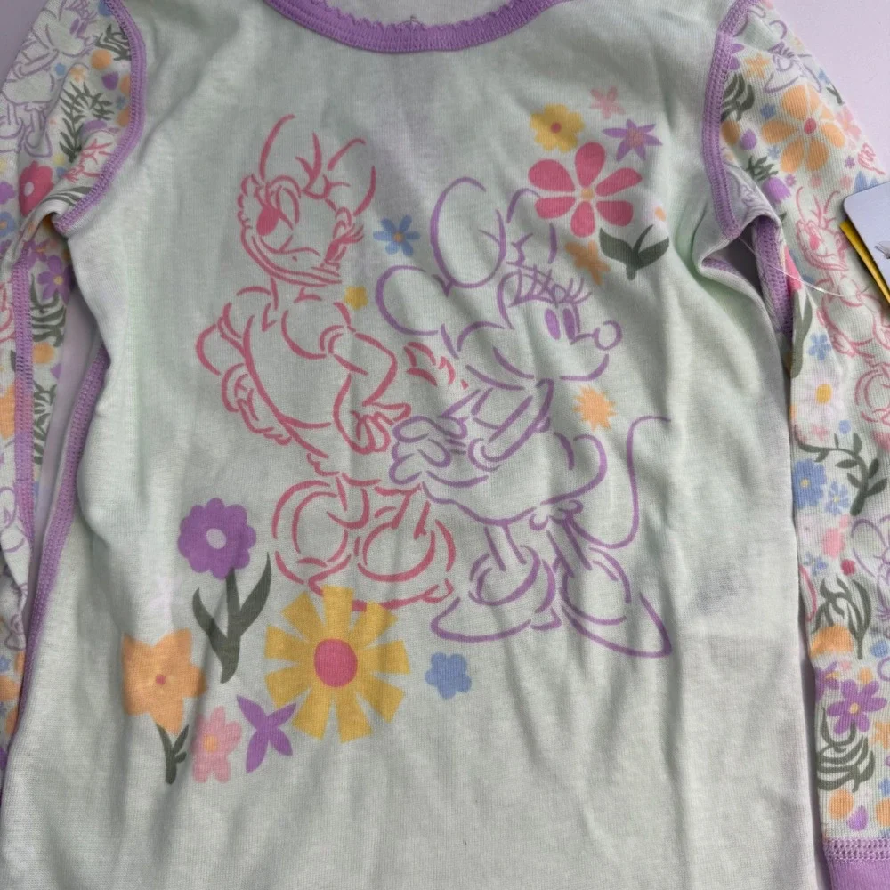 New Disney Store Minnie Mouse Daisy Pajama Pals 3T Girls Two Piece Sleepwear set